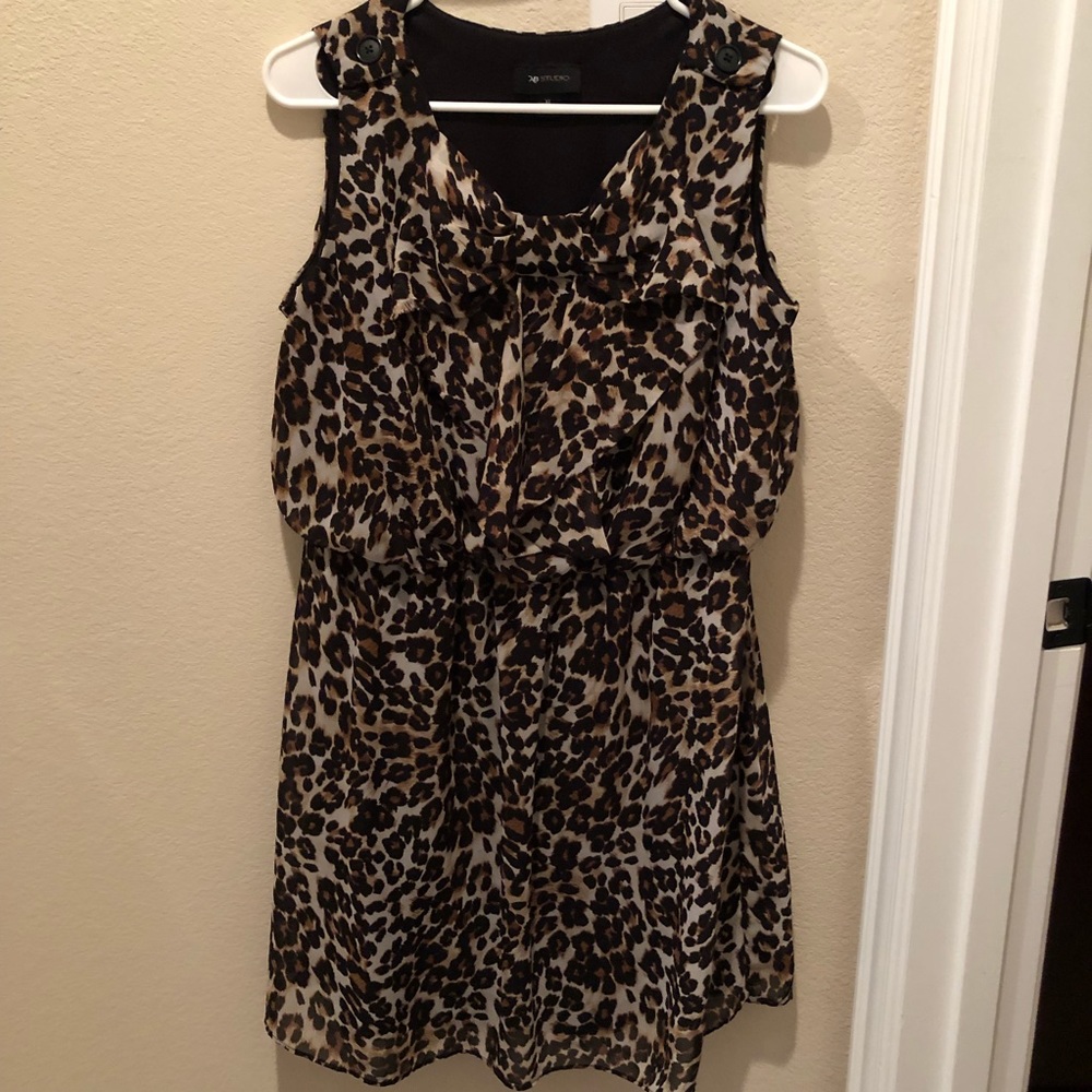 Leopard / cheetah dress with bow